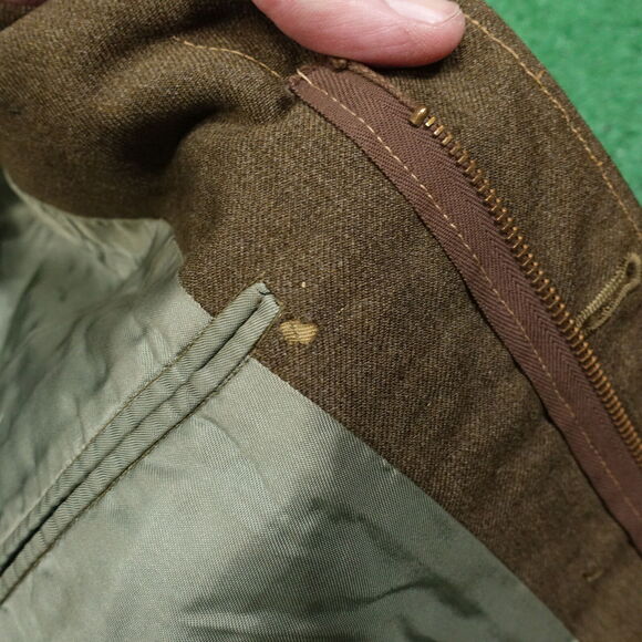 VINTAGE JACKET MANS WOOL SERGE OLIVE DRAB K 6628 1955 50s COAT 36 L NEEDS REPAIR - Picture 12 of 16